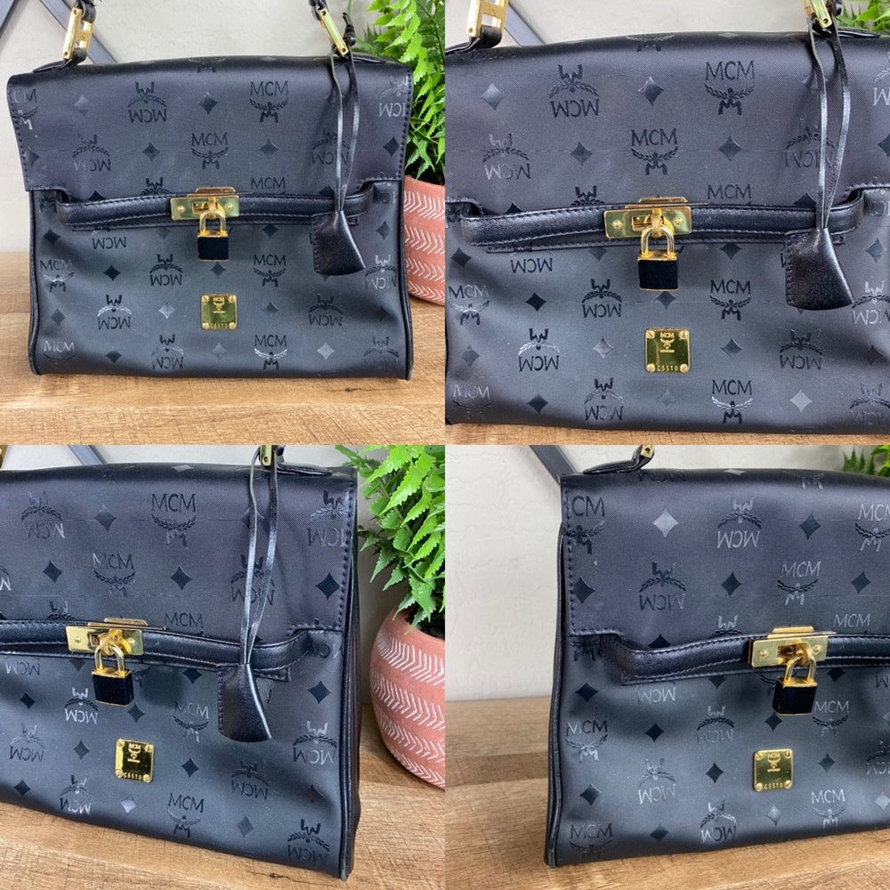 SOLD MCM Vintage Visetos Kelly Top Handle Handbag - Picture 5 of 16